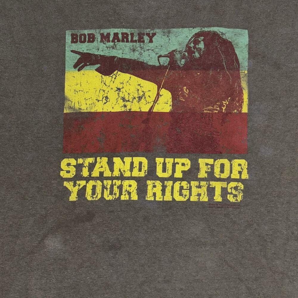 VTG Zion Y2k Bob Marley "Stand Up For Your Rights" T Shirt Mens Size Large 2005 - Picture 2 of 7
